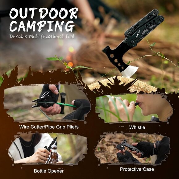Compact 16-in-1 Survival Multitool with Axe, Knife & Screwdrivers - Perfect Gift - Picture 7 of 7